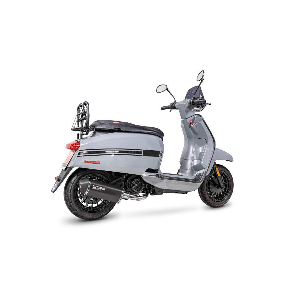 Scorpion Exhausts Black Scorpion Serket Parallel Full System Ceramic For Lambretta V125 Special 2021-2025