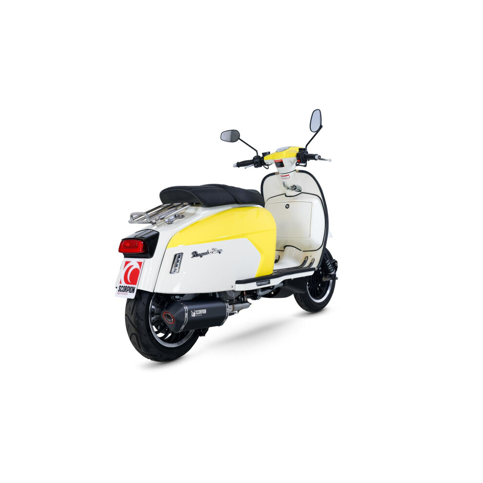 Scorpion Exhausts Black Scorpion Serket Parallel Full System Ceramic For Royal Alloy Gt125 2022-2024