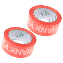 Pink Thank You Packing Tape 2 Rolls Decorative Sealing Tape For Wrapping Office Packaging And DIY Projects