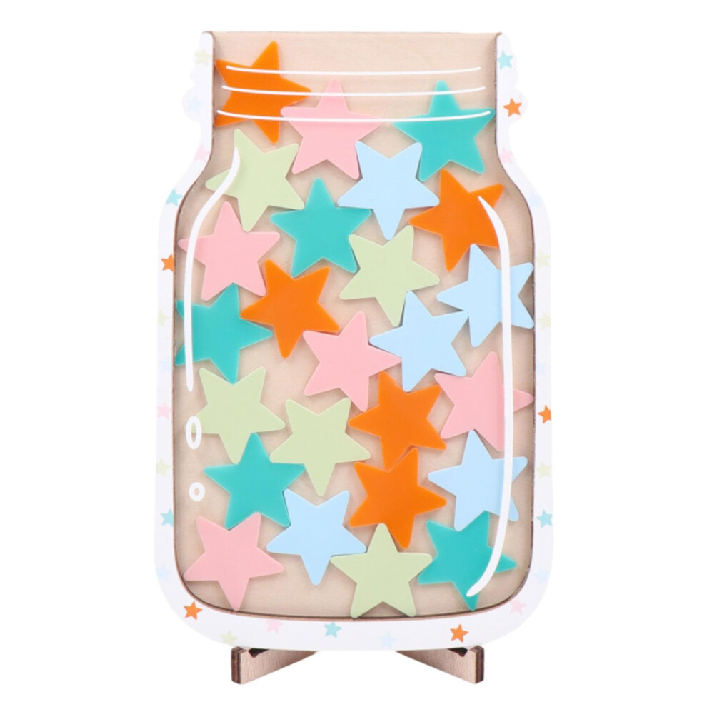 Reward Jar for Children, Star Reward Jar, Motivational Reward Jar, Reward Jar for Good Behavior for Boys Girls Students Nursery