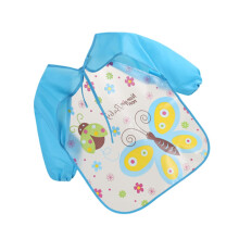 Eva Young Girl's Apron Blue With Sleeves Painter's Apron For Years Old Young Girls For Painting And Playing With Practical Hook And Fastener