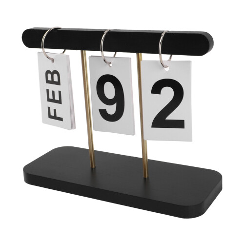 Ewiger Steh-Klappkalender im Vintage-Stil, großes 2