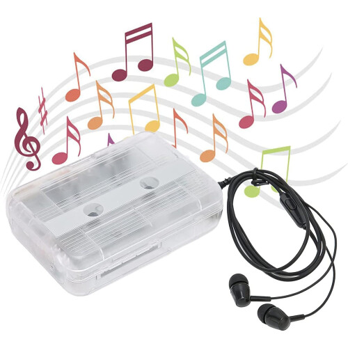 Ortable Cassette Tape Player Wireless Bluetooth Enabled Transparent Cassette Player With 3.5mm Headphone Jack 1
