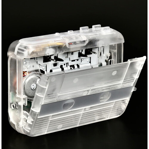 Ortable Cassette Tape Player Wireless Bluetooth Enabled Transparent Cassette Player With 3.5mm Headphone Jack 2