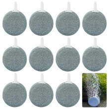 Air Stone Pack Of 12, 4 Cm Bubble Stone For Aquarium, Oxygen Diffuser, Disc Aerator For Aquariums, Ponds, Fish Tanks