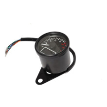 Motorcycle Odometer Gauge Dual Speedometer Retro Speedometer Odometer Multifunction Fuel Gauge Assembly Black