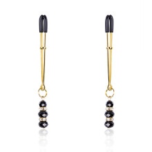 Body Clamps with Chain Non Pierced Clips Gold Rubber Nipple Jewelry Set for Women, Beginner Friendly