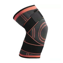 Knee Protector 2Piece Compression Knee Pads For Sports Support Volleyball Gym Dance Tennis Cycling Orange Size M