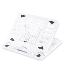 360 draaibare laptopstandaard-Wit Zonder draaibare voet