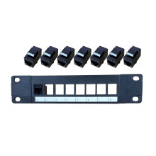 CAT5e 8 Port Patch Panel Supports Back CAT5e Unshielded for w/