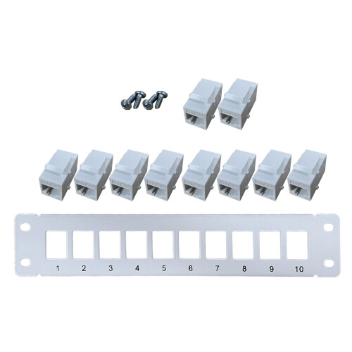 Ethernet Patch Panel CAT5e 10 Port RJ45 Wall & Rack Mount