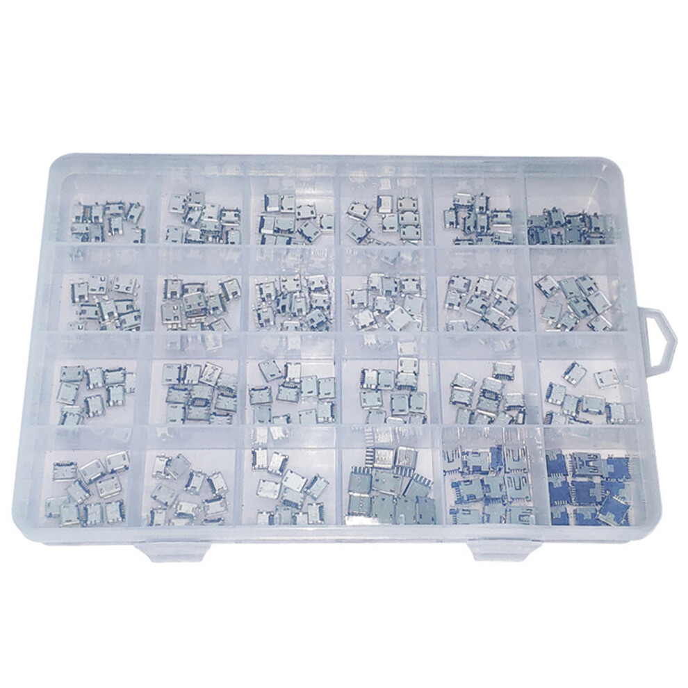 240 Pcs Usb Sockets Usb Connectors Assortment Kit 24 Values 7732000516467