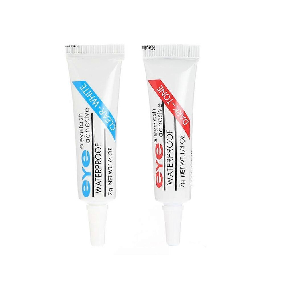 Kikidex Black/White/Dark (As Show, ) 3Pcs False Eyelash Glue Waterproof Eye Lash Cosmetic Tools False Eyelashes Makeup Adhesive Clear