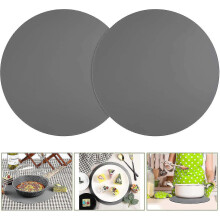 (As show, One size) 2 Pcs 30cm Silicone Microwave Mat Non-stick Oven Mat Microwave Turntable Mat