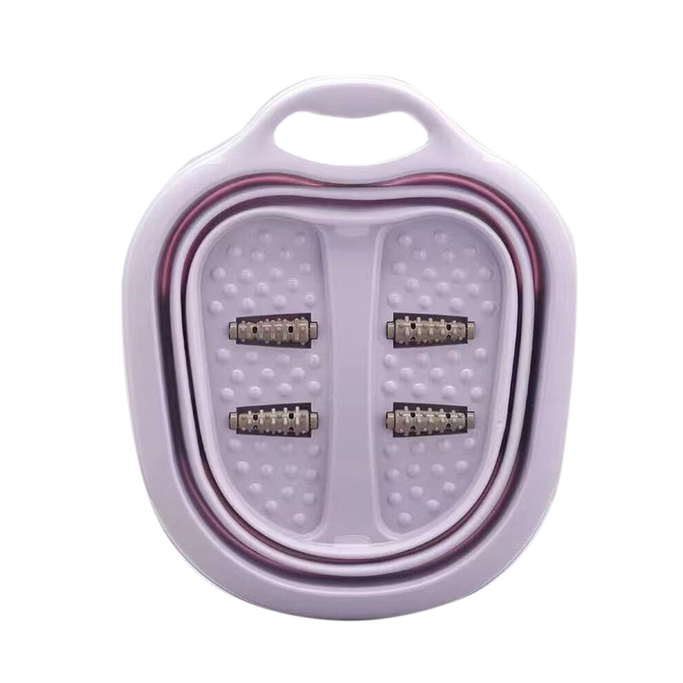 Convenient Foot Wellness Companion, Portable Foot Spa With Massage Rollers For On-The-Go Relaxation