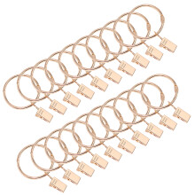 Decorative Metal Curtain Rings, Elegant O-Shaped Drapery Clips, Heavy Duty Curtain Hardware for 6/8 Inch Rods, Support Up To 6.6 Pounds, Easy Installa