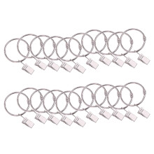 Decorative Drapery Clips, Metal Curtain Rings for 6/8 Inch Rods, Rustproof Heavy Duty Hardware, Support Up To 6.6 Pounds, O-Shaped Design for Easy Ins