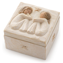 Caja de recuerdos de amistad, material de resina de alta calidad, pintada a mano con cuidado, adecuada para exhibición, regalo de conexión