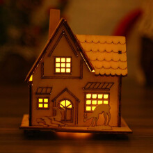 Compte à rebours de 24 jours, maison en bois durable pour l'Avent, éclairage LED, embellit votre cheminée, format compact, finitions soignées,