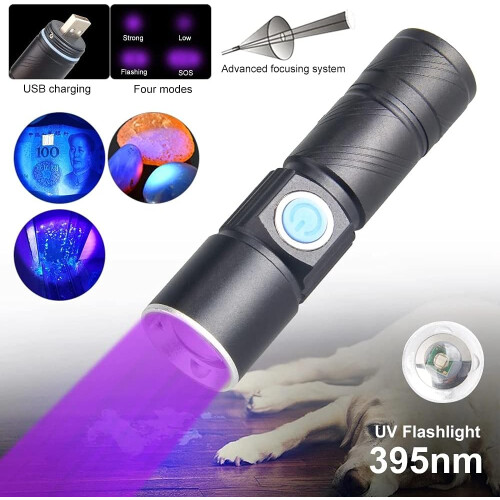 Φορητός μίνι σαρωτής Blacklight Ultraviolet για ανίχνευση λεκέδων ούρων κατοικίδιων ζώων, 1