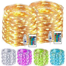 Veilige, waterbestendige, insteekbare kerstverlichting, flexibele slimme verlichting voor binnen- en buitendecoratie, 60 cm x 10 meter, meerkleurig,