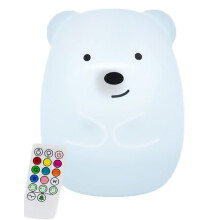 Veilleuse tactile rechargeable portable à couleurs changeantes en silicone souple, lumière apaisante, télécommande, sans danger pour les enfants,