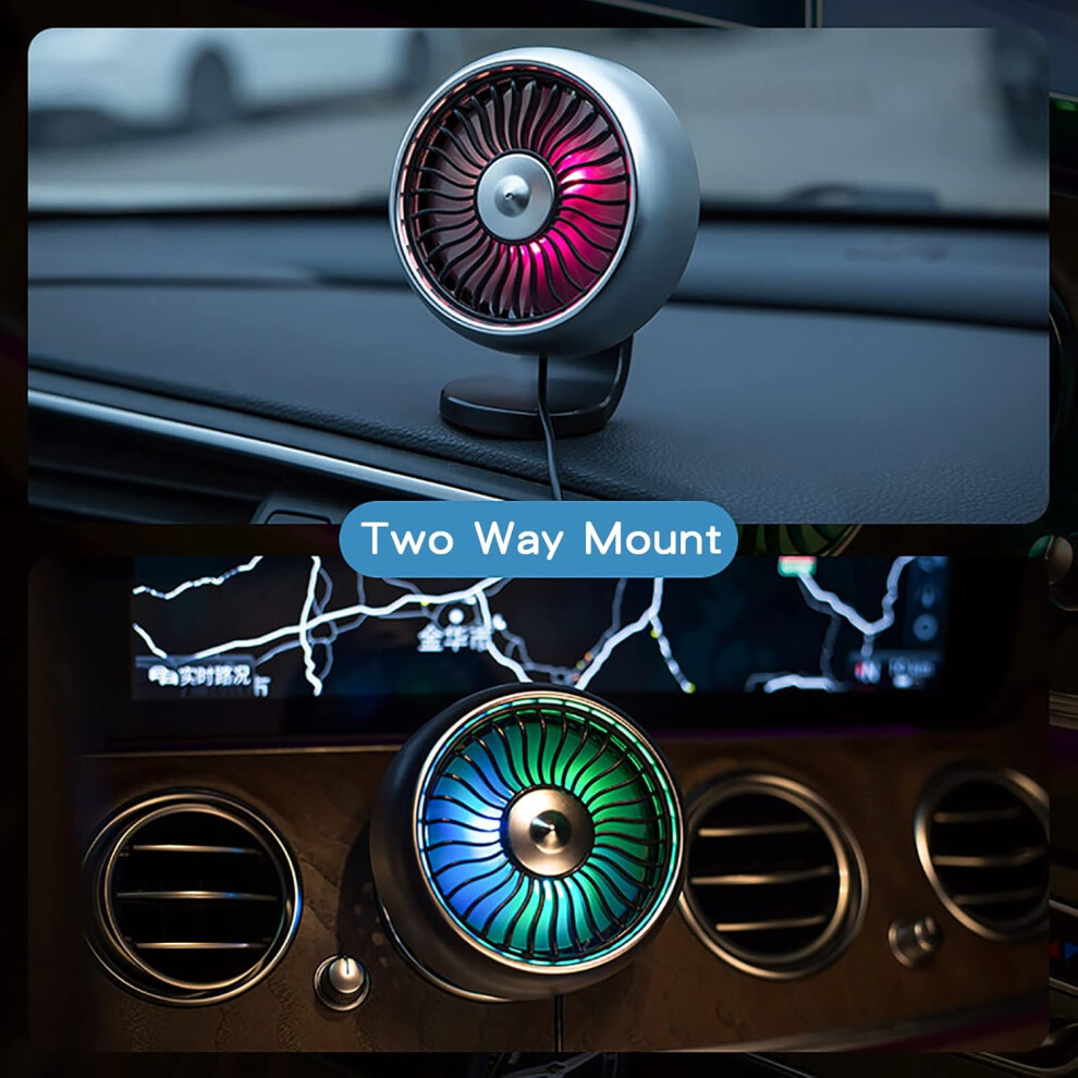 Portable Car Fan, Cool Summer Companion With Powerful Air Circulation For Vehicle Cooling And Home Use, 360 Degree Rotation, Compatible With Usb 9128293355575
