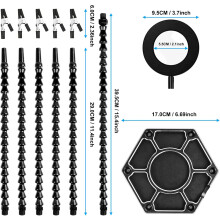 Presisjonsloddestasjon, robust tungmetallbase, belyst forstørrelsesglass, sklisikker, stabil base for elektronisk reparasjon, smykkehåndverk,