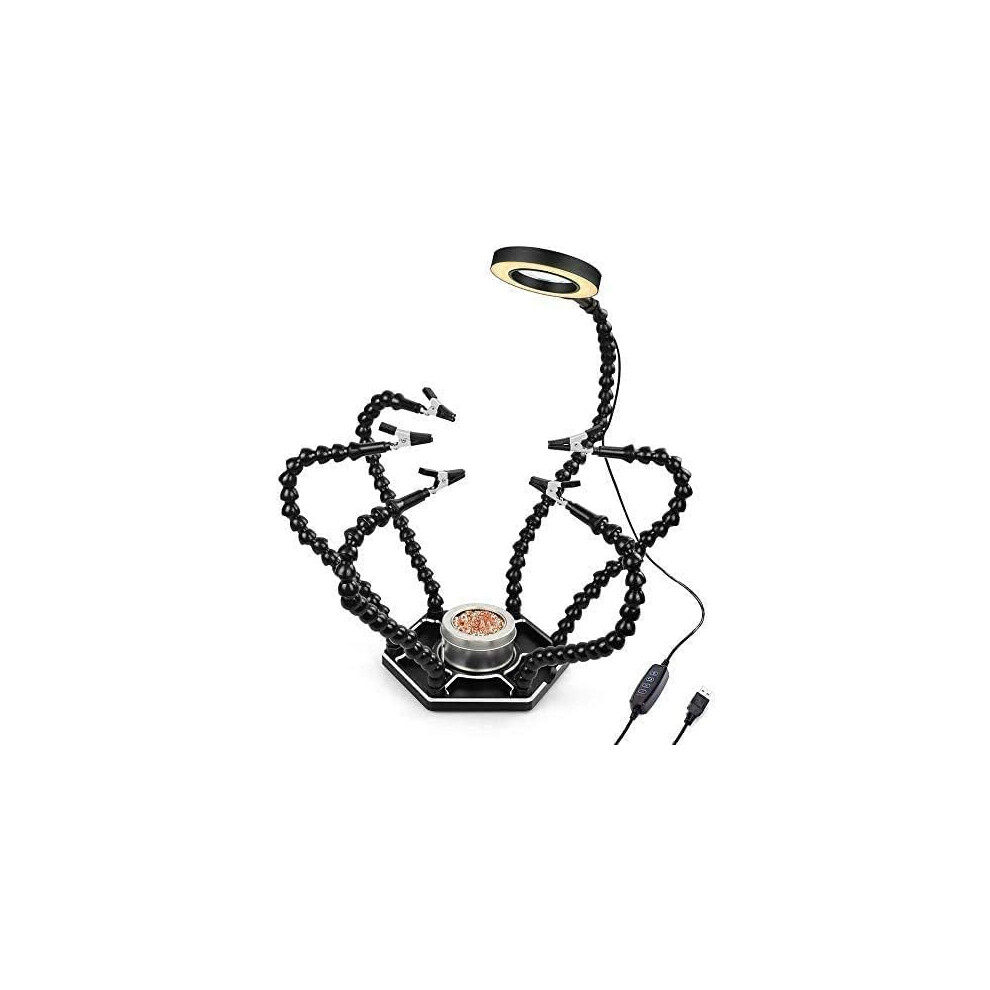 Innovative Soldering Helper, Magnifying Glass With Robust Heavy Metal Base For Hobbyists And Craftsmen, 1Pcs 9433291738214