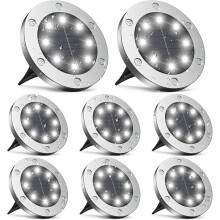 Lampy solarne do gruntu, dodaj odrobinę elegancji do swojego krajobrazu zewnętrznego dzięki oświetleniu o wysokiej wydajności, obudowa ze stali