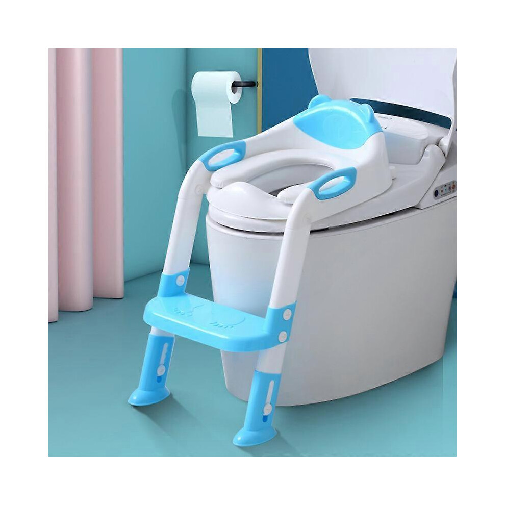 Kikidex (As Show, One Size) Potty Seat Folding Baby Potty Kids Toilet Training Seat With Adjustable Ladder Portable Urinal Potty Training Seat