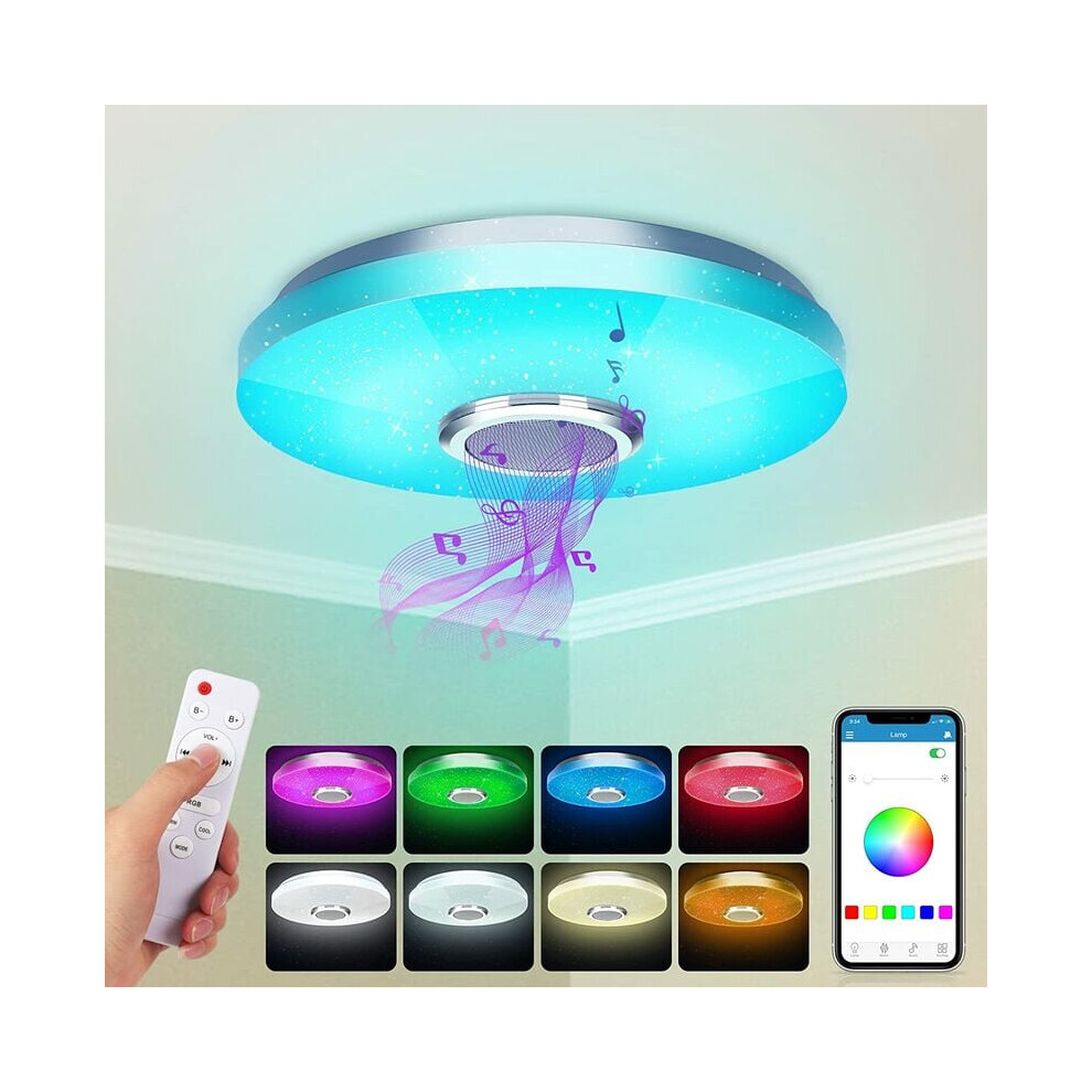 Effortless Installation Ceiling Lamp, Energy-Saving Bluetooth Speaker With Color Changing Rgb Led For An Entertaining Ing Solution, Smart Light 9173940341852