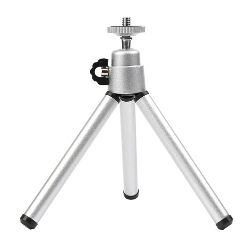 Mini Mobile Phone Telescope Tripod Two Piece Flexible SLR Camera Tripod Silver