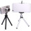 Mini Mobile Phone Telescope Tripod Two Piece Flexible SLR Camera Tripod Silver 4