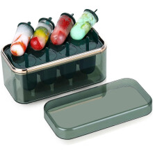 (As show, White) Popsicles Molds, 8 Cavities Ice Pop Makers, Reusable Ice Cream Mold, Homemade Durable Diy Popsicles Tray Holders