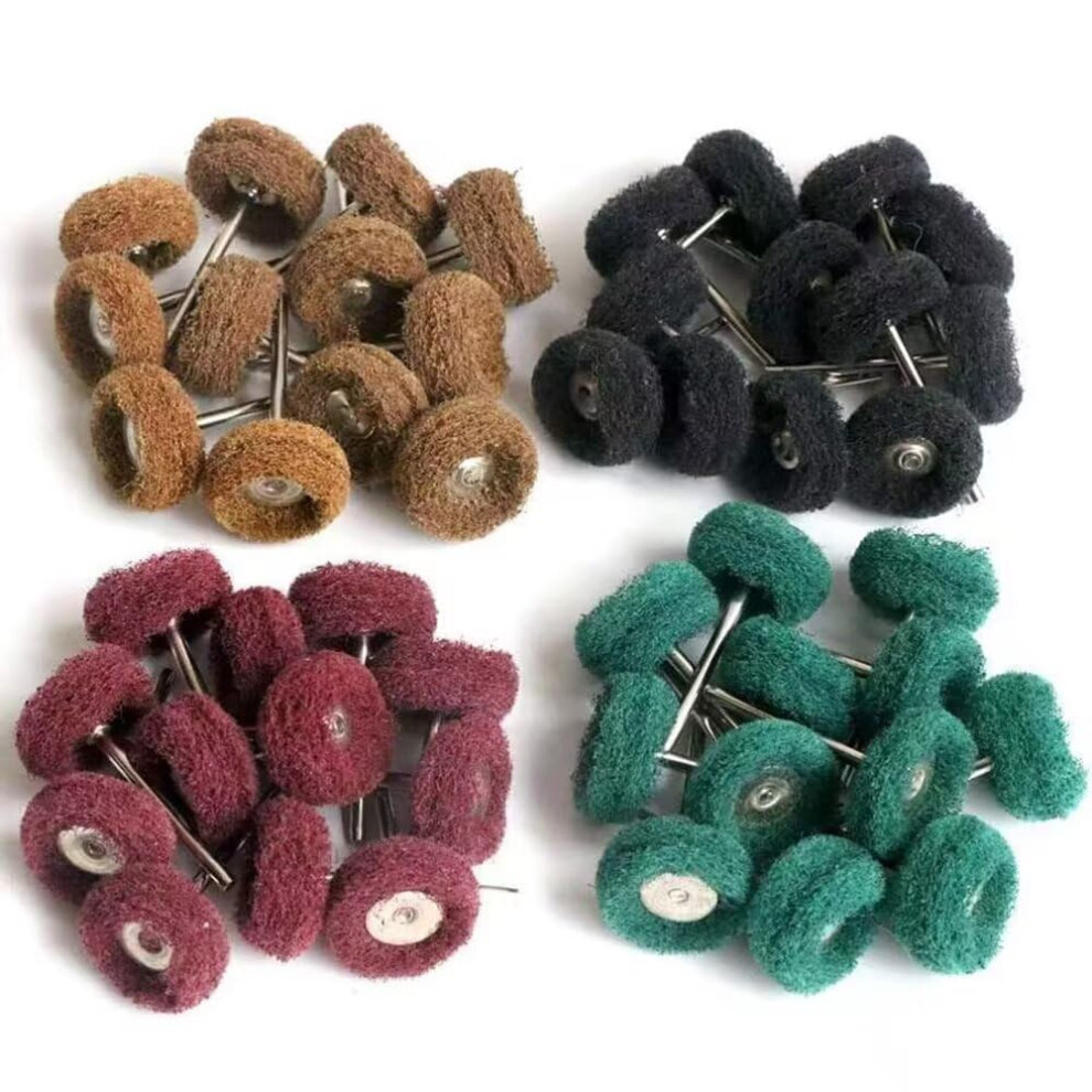 40Pcs Fiber Scouring Pad Grinding Head Tshape 25Mm Nylon Polishing Head With 3Mm Shank For Rotary Tools 9412369138828