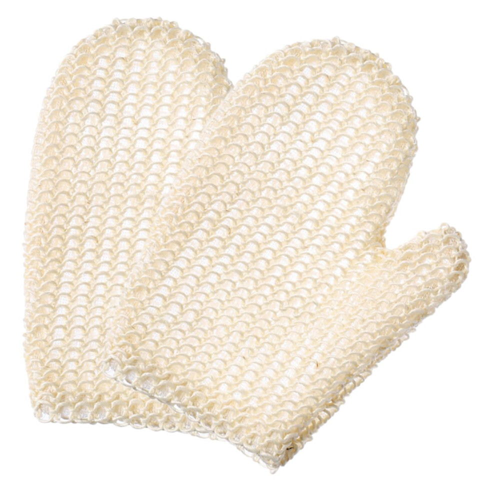 Body Scrub Mittens Made of Jute Exfoliating Gloves for Shower and Bath Exfoliating Gloves for Skin Care Gentle Body Scrub for Skin Types