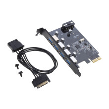 Geringer Stromverbrauch, 4 Port USB 3.0 PCI-E-Erweiterungskarte,