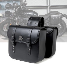 Motorcycle Side Hanging Bag For BMW R NineT Pure Racer Scrambler Urban G Leather Expandable Panniers 1 Pair Tool Frame