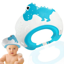 Shower Cap Children, Hair Washing Aid Children, Children, Baby, Adjustable, Shampoo Protection, Baby Visor for Eyes, Ears and Face, Blue
