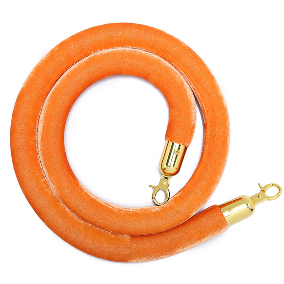 Velvet Stanchion Rope With Hooks Velvet Queue Divider, Silver Clasp, Color R, Size 1.5M/5Ft, Vip Barrier Rope For Events 9365049899536