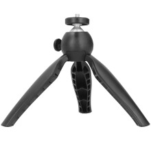 Mini Tripod, Desktop Stand, Compact Tripod with 1/4' Screw, Extendable Table Tripod, Desktop Tripod, Legs for Mobile Camera, Video (Black)