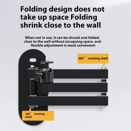 Projector Mount 1/4Inch Fitting, Metal Construction, Extendable Arm, MultiAngle Tilt Swivel, Wall Bracket 35cm 2