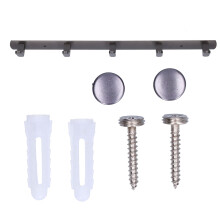 Wooden Tortilla Press Style Aluminum Alloy Hook Rack Wall Mounted Non Slip Heavy Duty Coat Towel Hanger For Bathroom Kitchen Bedroom Pantry Garage Row
