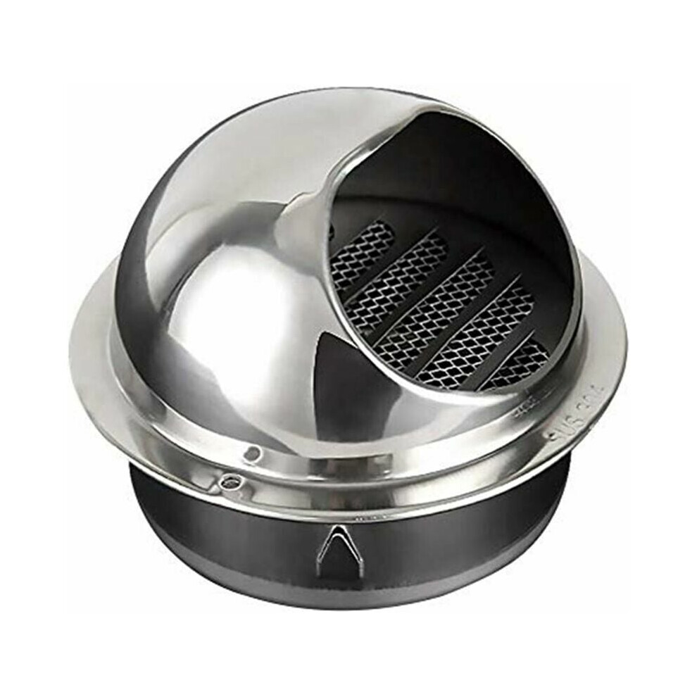 Louvered Grille Cover, Stainless Steel Round Vent Cover With Anti-Rust And Corrosion Resistant Finish, Wind And Rain Protection Built-In Screen Mesh, 9148971515473