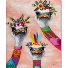 Elegant Ostrich Art Ensemble: Paint By Number For Timeless Beauty, Long-Term Storage With Strong Adhesion, 30X40Cm