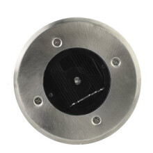 Luci da giardino a energia solare, luci a disco solari bianco freddo brillante con sensore automatico, luci da esterno resistenti in acciaio