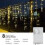 Safer Brighter, Timer Function Icicle Lights with 96 LED Cold Light Source for Indoor and Outdoor Decorations, Warm White (3.5m) 3