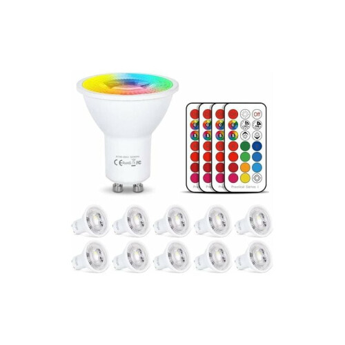 GU10 Smart Bulb, Music Sync Dimmable LED With Timer Function For Recessed Wall, Track, And Ceiling Light 2