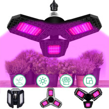 Lâmpada eficiente para o crescimento de plantas, ajustável para uma iluminação ideal, luz de espectro completo para fotossíntese aprimorada.